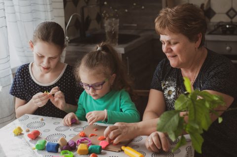 foster parent with a foster children