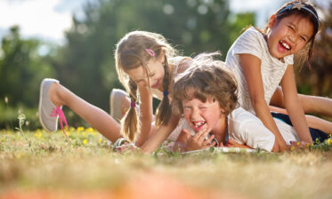 fostering family playing